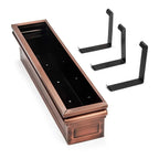 Window Flower Box Flat-Back Reinforced Metal & Stainless Steel Brackets