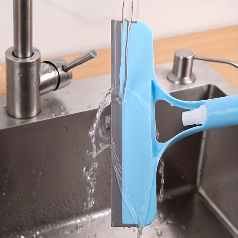 Window & Mirror Cleaner 3-in-1 Scraper & Squeegee Removable Microfiber