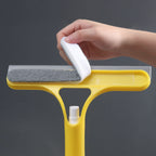 Window & Mirror Cleaner 3-in-1 Scraper & Squeegee Removable Microfiber