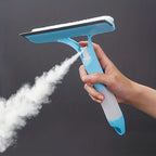 Window & Mirror Cleaner 3-in-1 Scraper & Squeegee Removable Microfiber