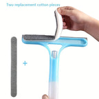 Window & Mirror Cleaner 3-in-1 Scraper & Squeegee Removable Microfiber