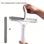 Window & Mirror Cleaner 3-in-1 Scraper & Squeegee Removable Microfiber