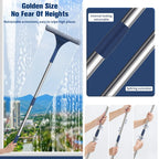 Window & Screen Squeegee Microfibre & Silicone Telescopic Handle