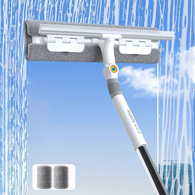 Window Squeegee 360° Rotatable Head Telescopic Handle