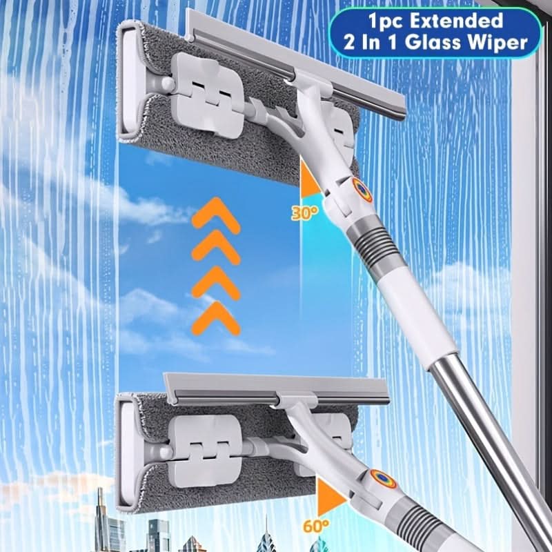 Window Squeegee 360° Rotatable Head Telescopic Handle