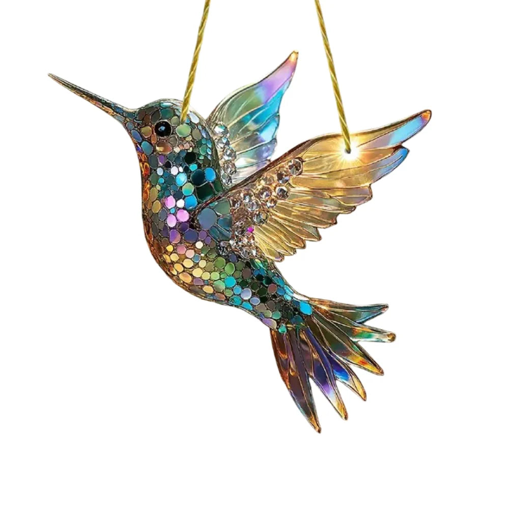 Window Suncatcher Acrylic Bird Designs With Hanging Chain