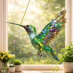 Window Suncatcher Acrylic Bird Designs With Hanging Chain