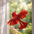 Window Suncatcher Acrylic Bird Designs With Hanging Chain