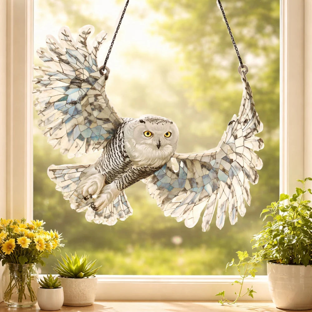 Window Suncatcher Acrylic Bird Designs With Hanging Chain