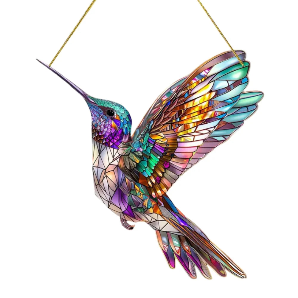 Window Suncatcher Acrylic Bird Designs With Hanging Chain