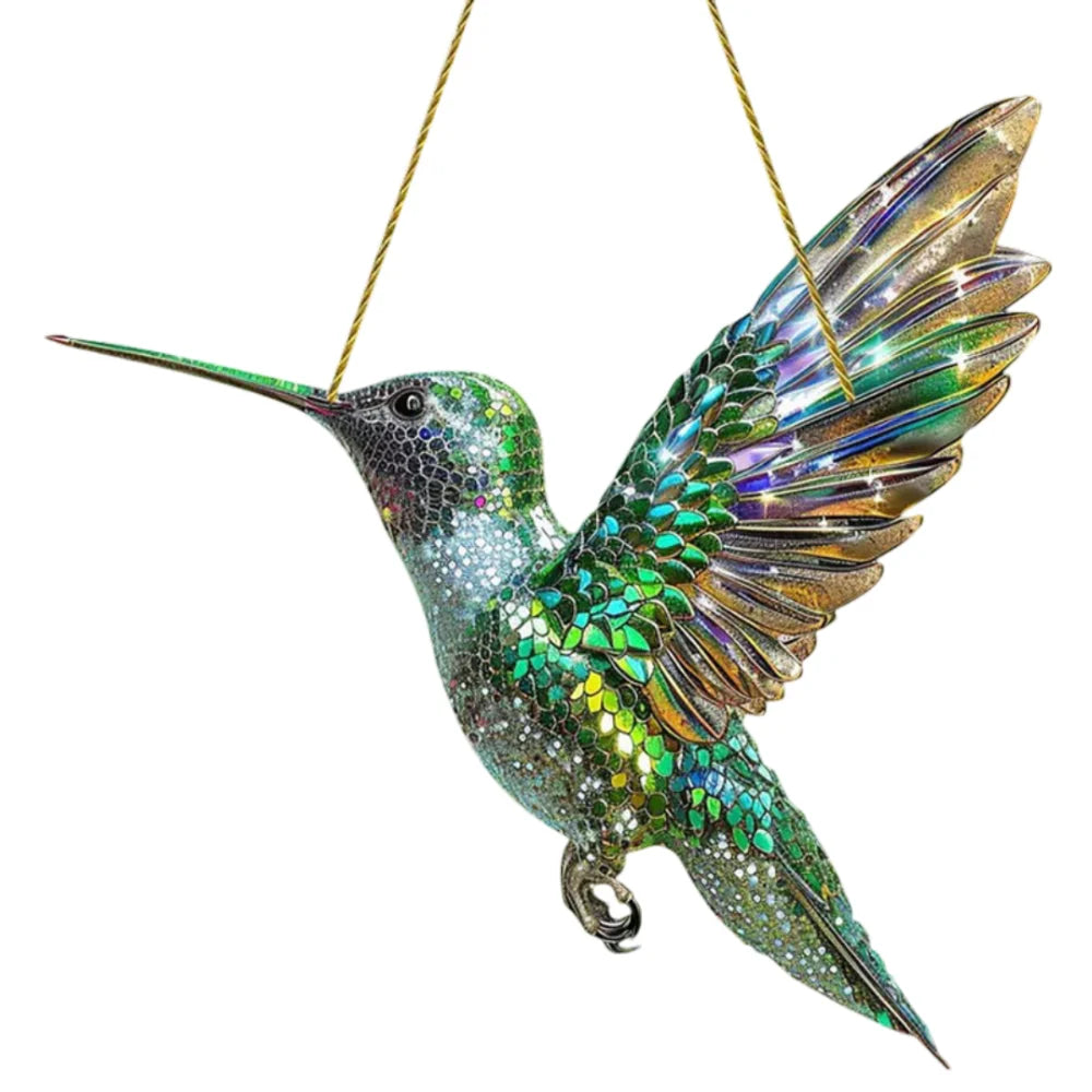 Window Suncatcher Acrylic Bird Designs With Hanging Chain