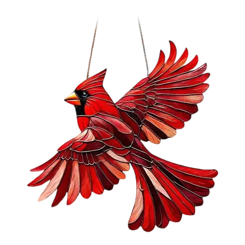 Window Suncatcher Hummingbird Multicolored Acrylic Metal Chain