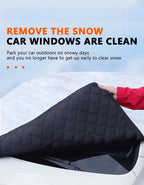 Windshield Cover 5-Layer Insulated Magnetic & Elastic Straps