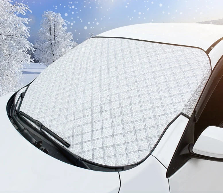 Windshield Cover Reflective Aluminized Film Elastic Straps