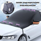 Windshield Snow Cover Magnetic Side Mirror Covers Reflective Strips