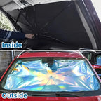 Windshield Sun Shade Umbrella-Fold Reflective Metal Frame