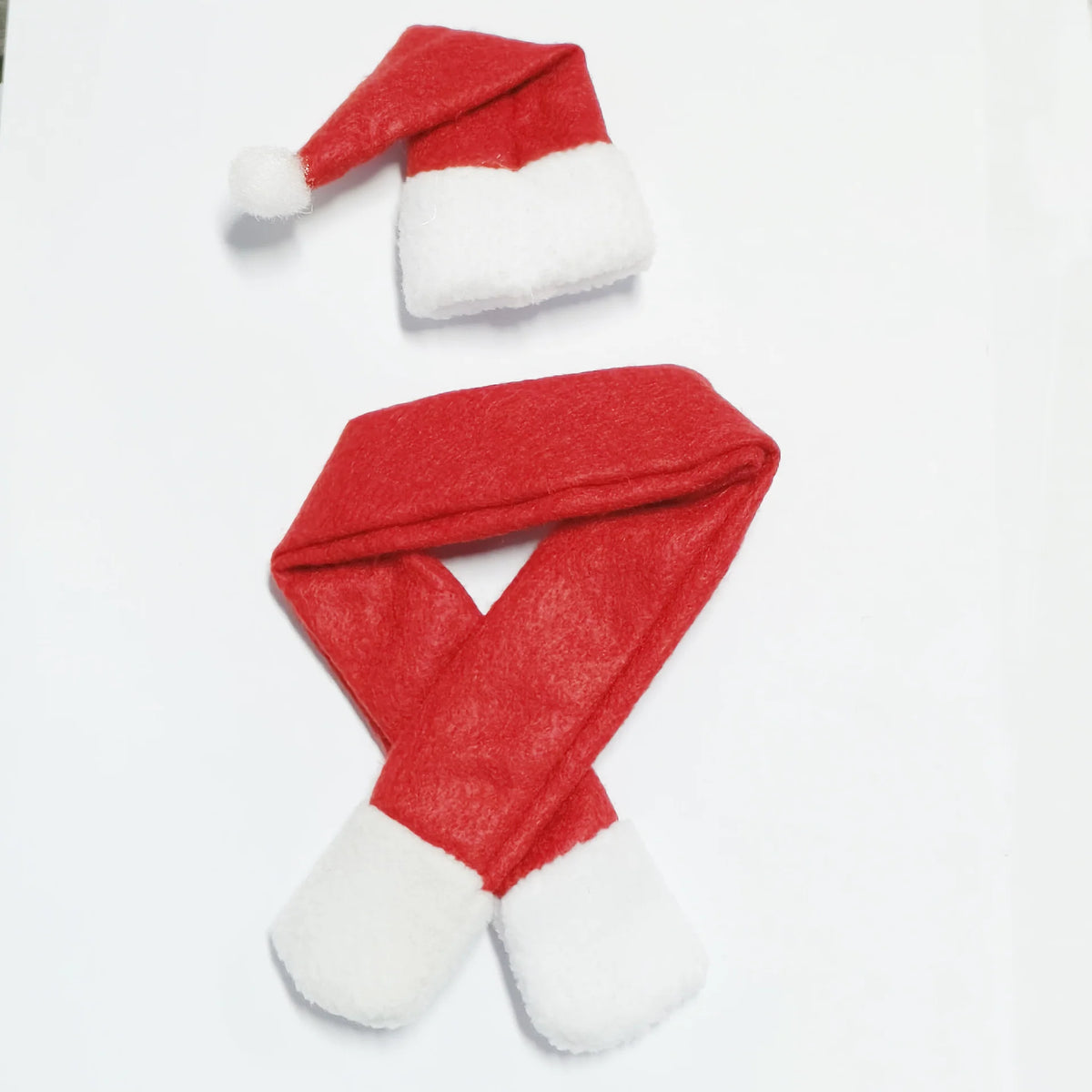 Wine Bottle Cover Plush Santa Hat