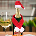 Wine Bottle Cover Plush Santa Hat Soft Fabric