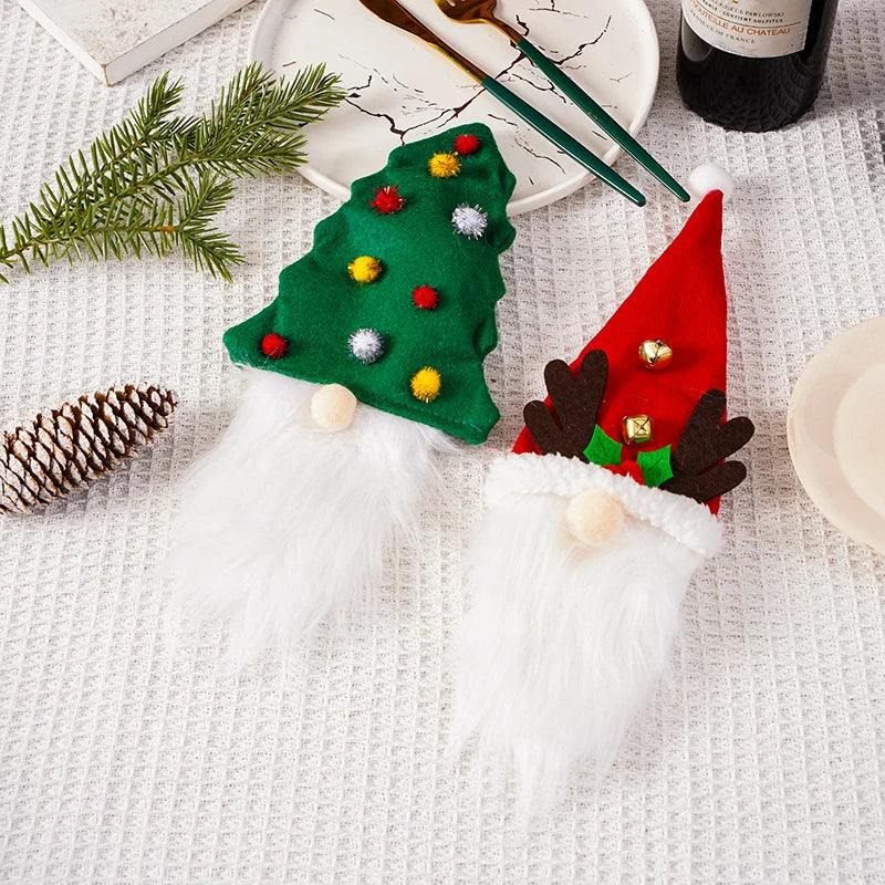 Wine Bottle Cover Santa Claus Plush-Lined