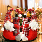 Wine Bottle Holder Santa Plush Fabric