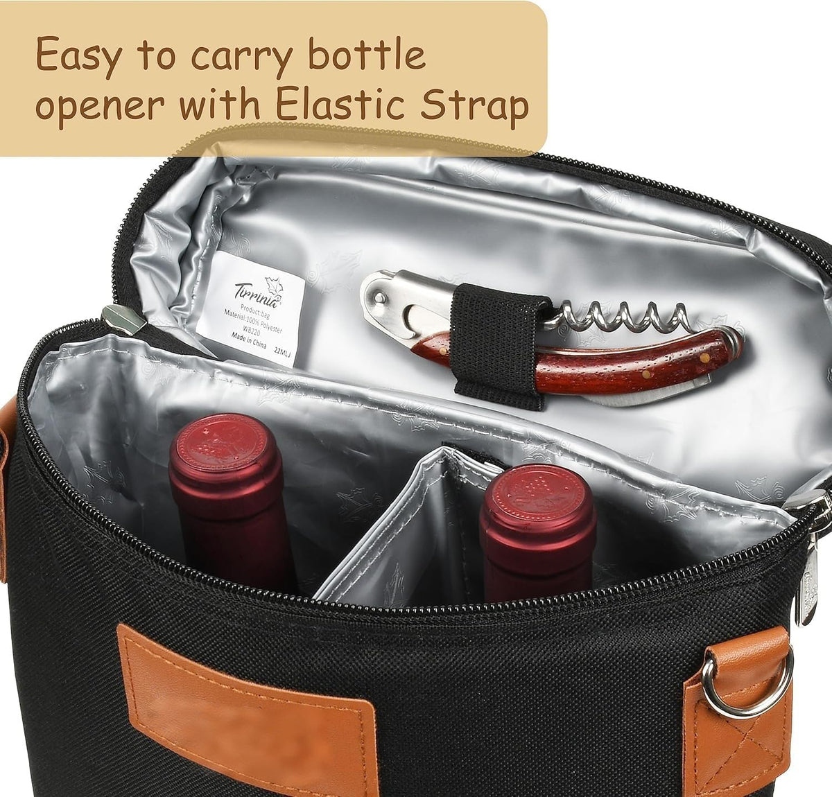 Wine Carrier 2-Bottle Insulated Leak-Proof