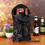Wine Carrier Neoprene Insulated Dual Compartment Foldable