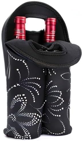Wine Carrier Neoprene Insulated Dual Compartment Foldable