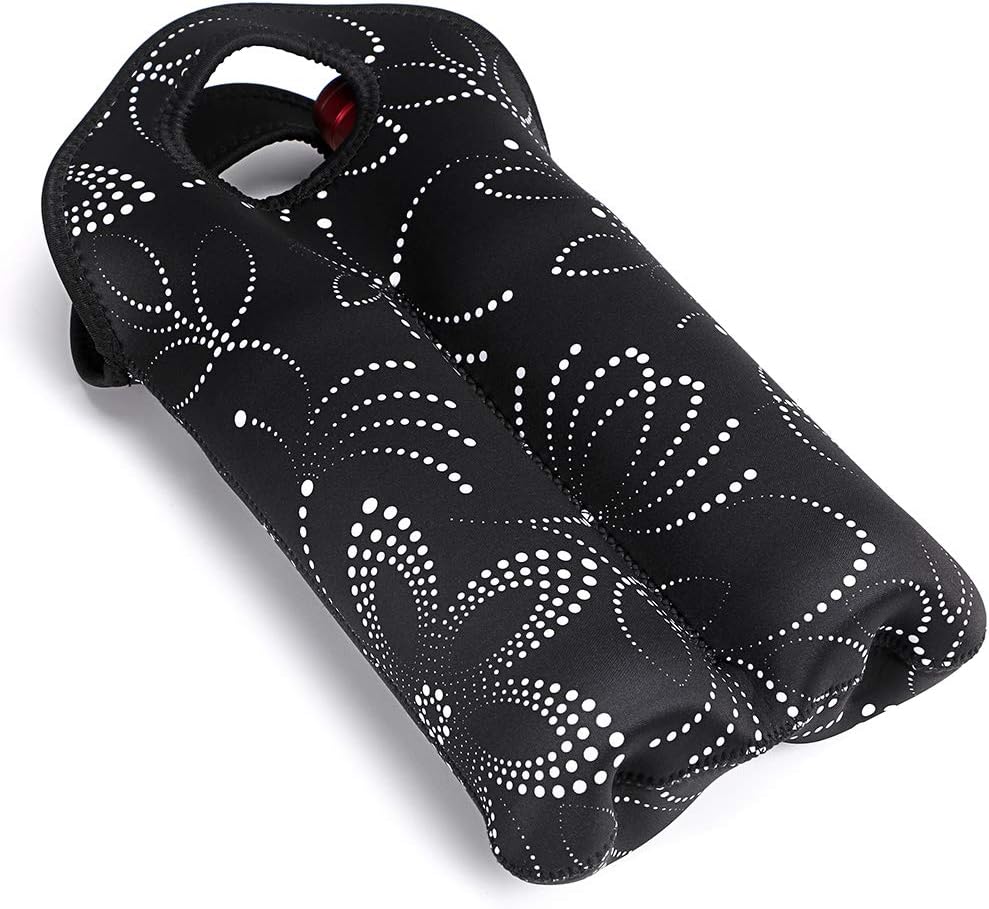 Wine Carrier Neoprene Insulated Dual Compartment Foldable