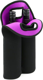 Wine Carrier Neoprene Insulated Dual Compartment Foldable