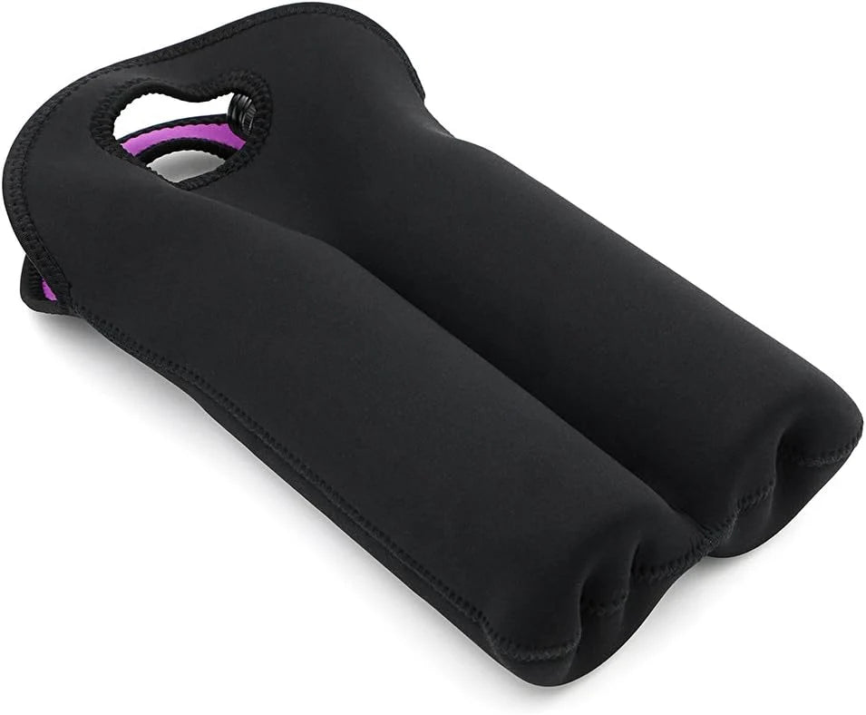 Wine Carrier Neoprene Insulated Dual Compartment Foldable