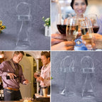 Wine Cooler Bag Transparent PVC Built-In Handles