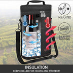Wine Cooler Bag Two Bottle Insulated Padded Divider