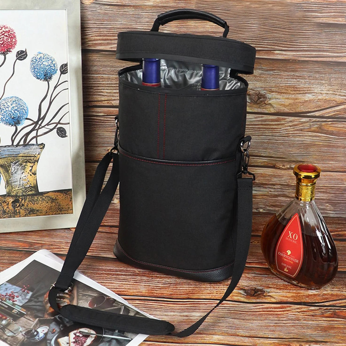 Wine Cooler Bag Two Bottle Insulated Padded Divider