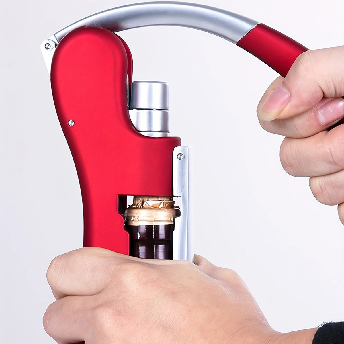 Wine Corkscrew Ergonomic Lever System