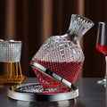 Wine Decanter 360° Rotating Aeration Crystal Glass 1.5 L