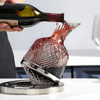 Wine Decanter 360 Rotating Base Cut Diamond Crystal 1.5L