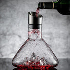 Wine Decanter Cascade Aeration Hand-Blown Glass