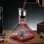 Wine Decanter Cascade Aeration Hand-Blown Glass