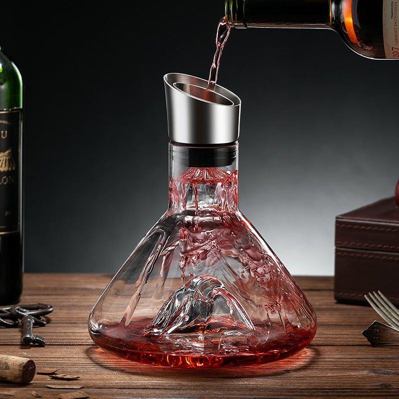 Wine Decanter Cascade Aeration Hand-Blown Glass
