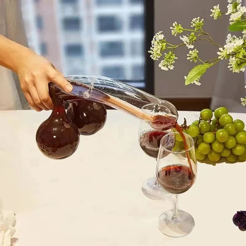 Wine Decanter Penis-Shaped Lead-Free Glass 650 Ml