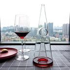 Wine Decanter Pyramid Aerating Waterfall Spout Clear Glass