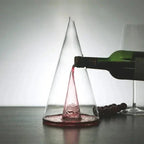 Wine Decanter Pyramid Aerating Waterfall Spout Clear Glass