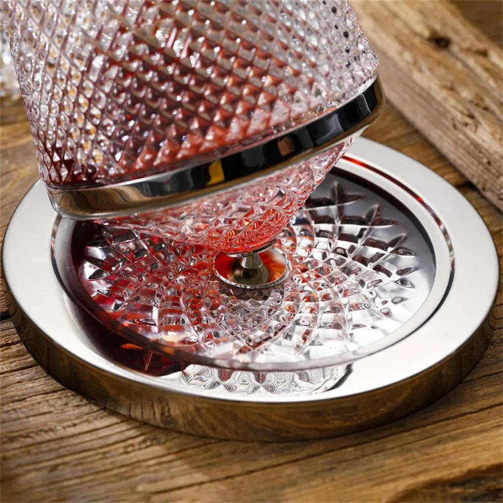 Wine Decanter Rotating Aeration Base 1.5L High-Grade Crystal
