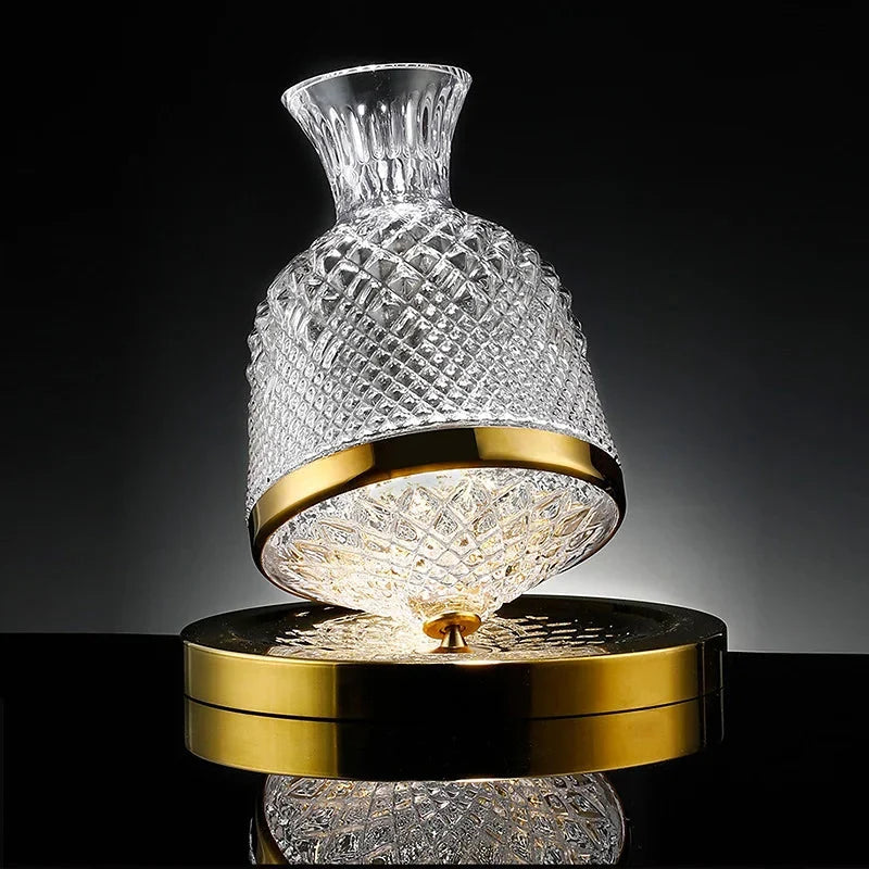 Wine Decanter Rotating Aeration Base 1.5L High-Grade Crystal