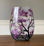 Wine Glass Hand-Painted Four-Season Dishwasher-Safe