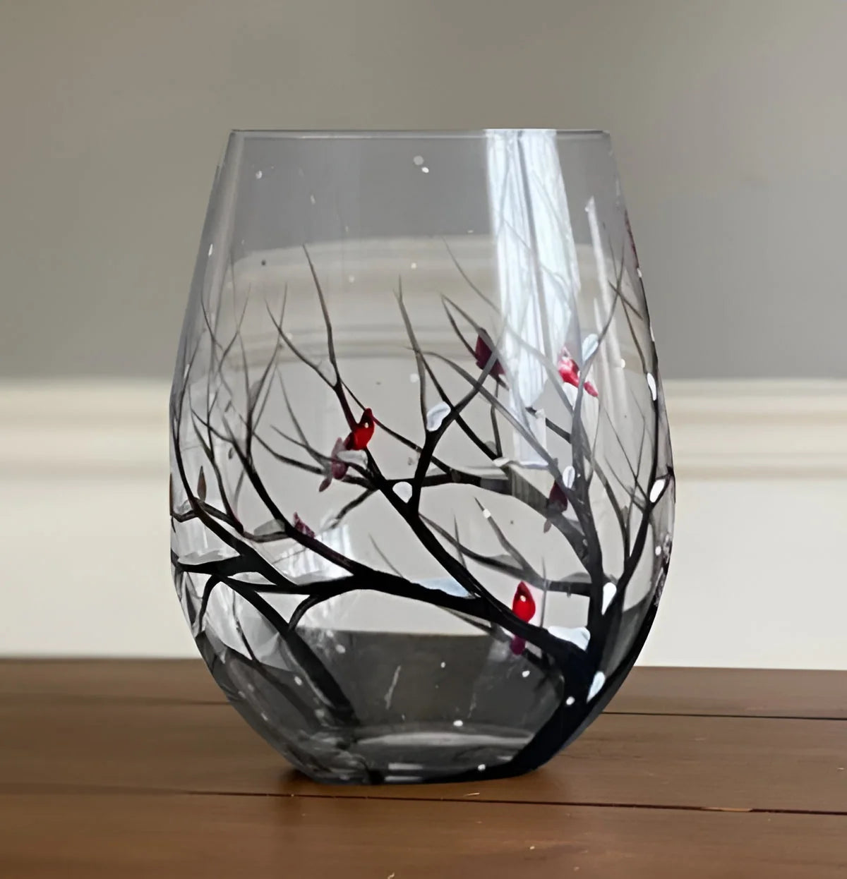 Wine Glass Hand-Painted Seasonal Dishwasher-Safe