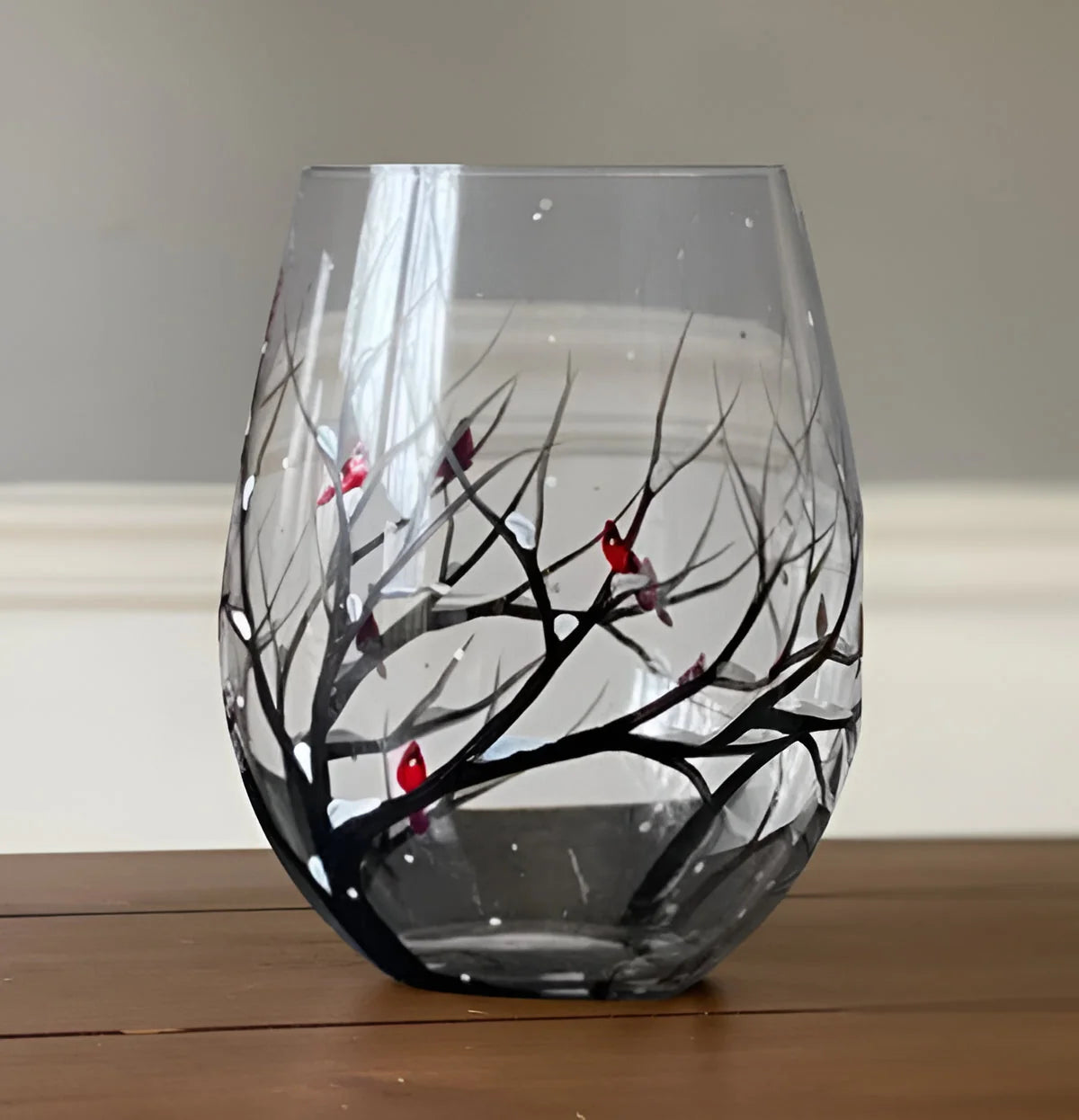 Wine Glass Hand-Painted Seasonal Dishwasher-Safe