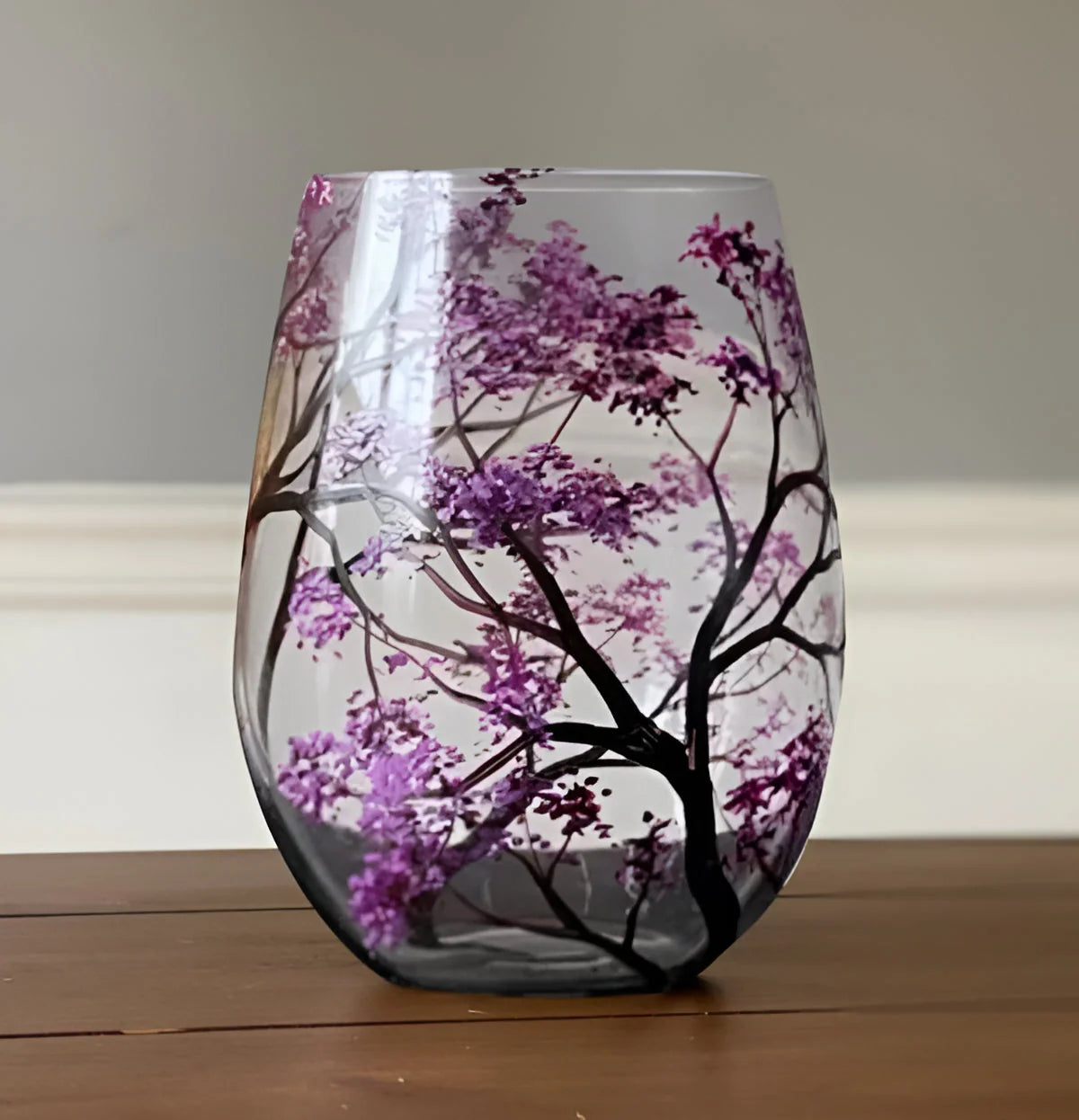 Wine Glass Hand-Painted Seasonal Dishwasher-Safe