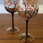 Wine Glass Hand-Painted Seasonal Dishwasher-Safe