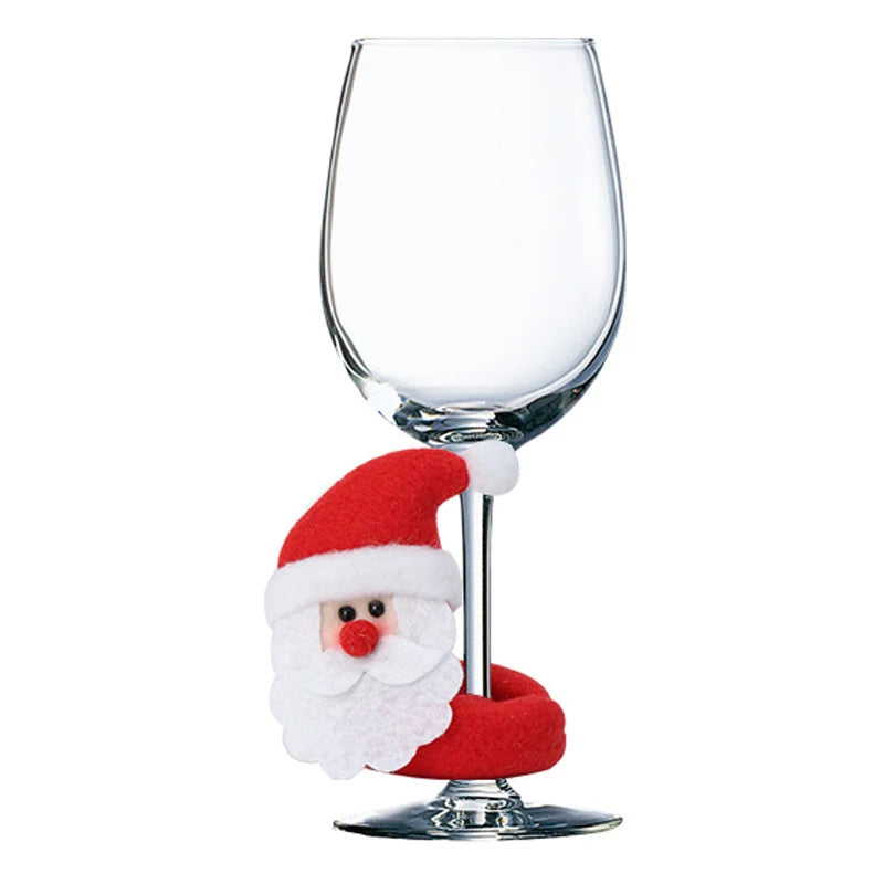 Wine Glass Holder Felt Reindeer Design